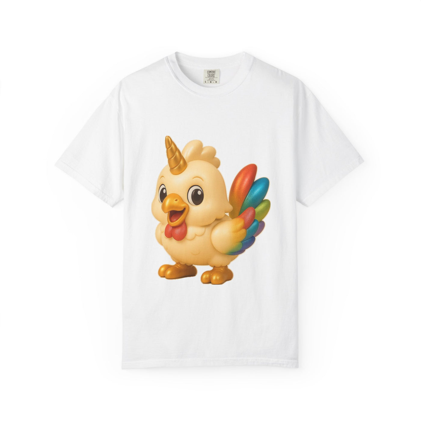 Whimsical Animal T-Shirt, Cute Unicorn Chicken Tee, Fun Gift for Kids & Adults, Casual Wear, Playful Graphic Top, Summer Apparel