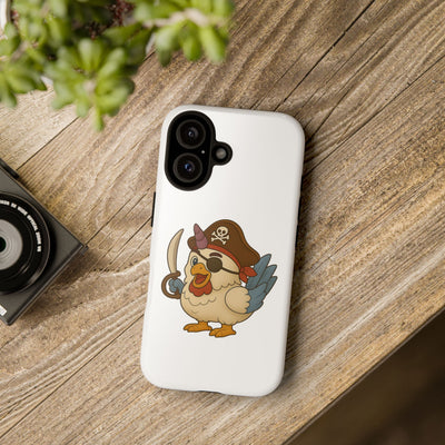 Pirate Chicken Phone Case | Fun Cartoon Cases for Kids, Unisex, Gifts for Gamers, Novelty Accessories, Adventure Theme