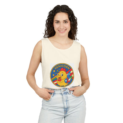Henicorn Unisex Tank Top - Fun Graphic Tee for Summer, Gifts for Chicken Lovers, Festival Wear, Casual Wear, Unique Fashion