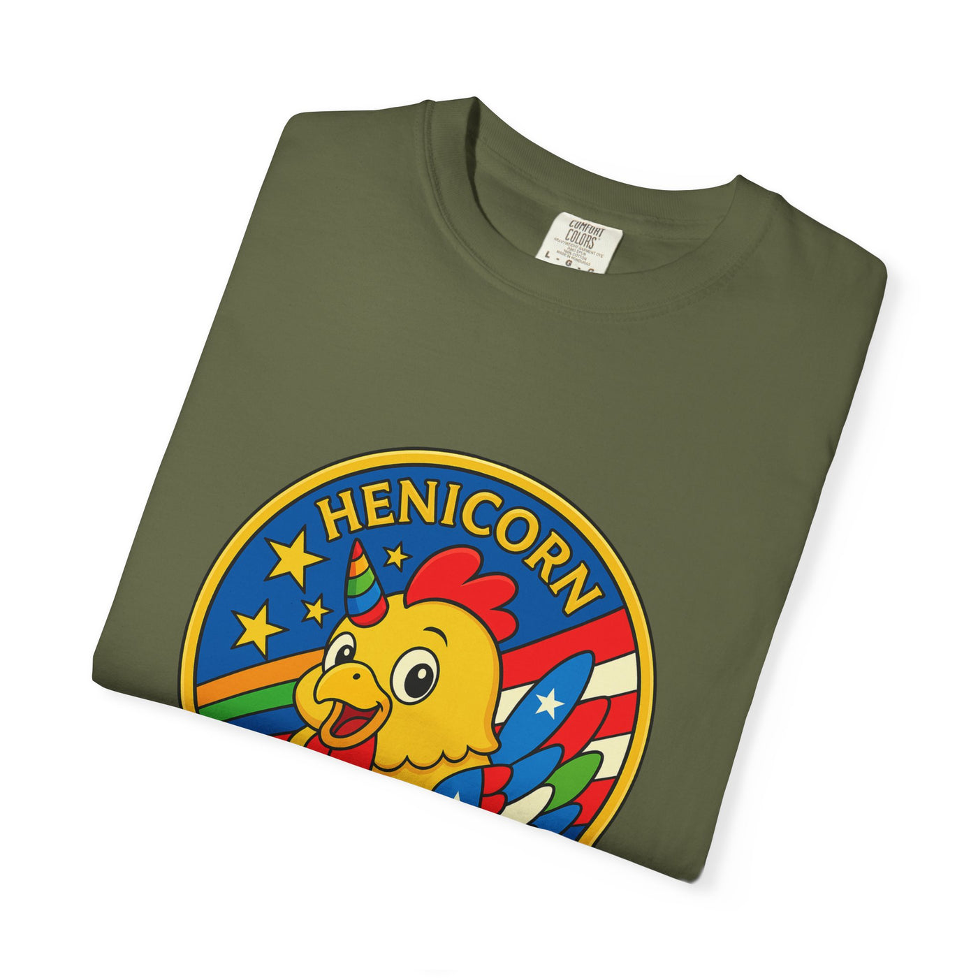 Henicorn Graphic T-Shirt, Funny Gift, Unisex Casual Tee, Quirky Apparel, Chicken Lover Shirt, Celebrate Uniqueness