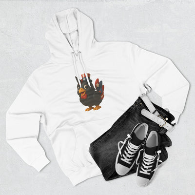 Humorous Fleece Hoodie with Quirky Chicken Design, Cozy Winter Wear, Perfect Gift for Chicken Lovers, Funny Animal Hoodie, Casual Sweatshirt