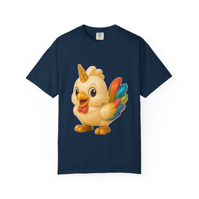 Whimsical Animal T-Shirt, Cute Unicorn Chicken Tee, Fun Gift for Kids & Adults, Casual Wear, Playful Graphic Top, Summer Apparel