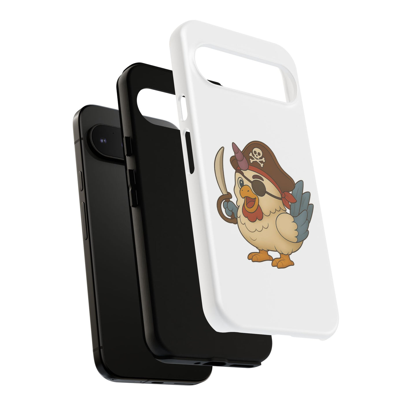 Pirate Chicken Phone Case | Fun Cartoon Cases for Kids, Unisex, Gifts for Gamers, Novelty Accessories, Adventure Theme