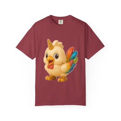 Whimsical Animal T-Shirt, Cute Unicorn Chicken Tee, Fun Gift for Kids & Adults, Casual Wear, Playful Graphic Top, Summer Apparel