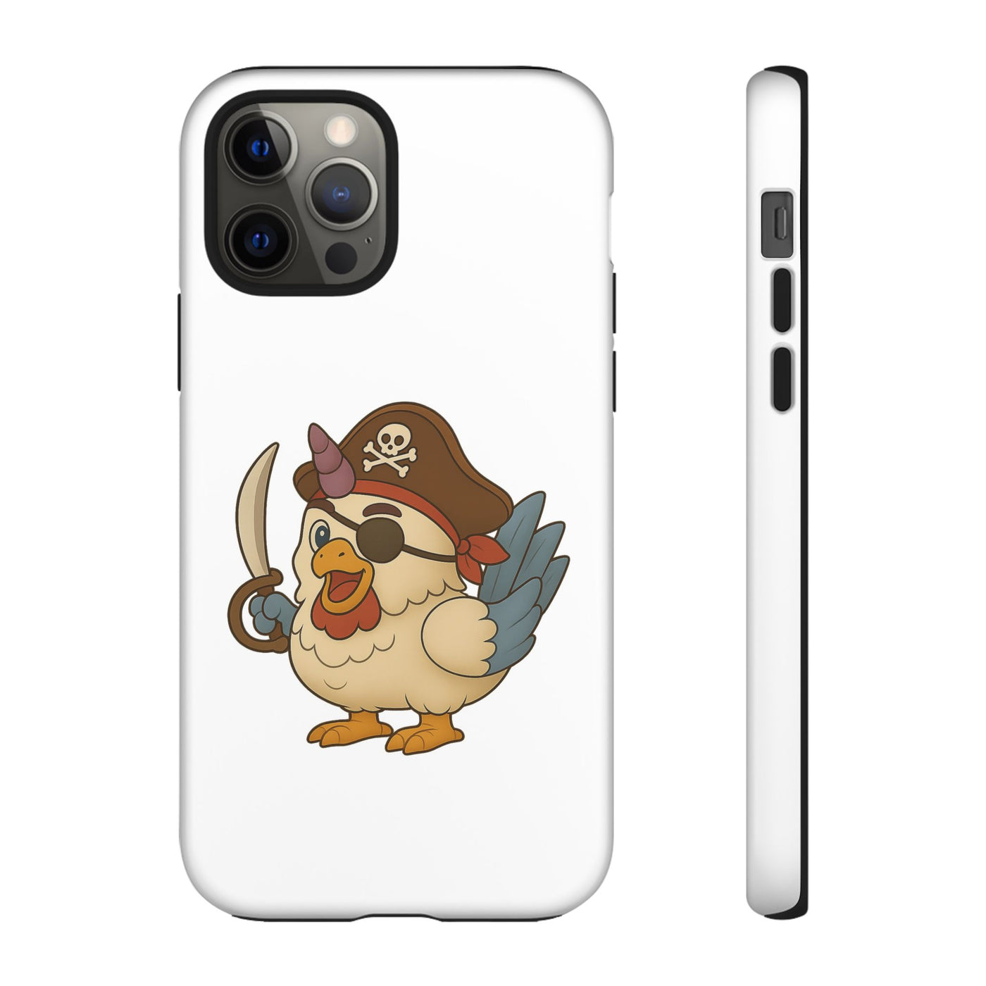 Pirate Chicken Phone Case | Fun Cartoon Cases for Kids, Unisex, Gifts for Gamers, Novelty Accessories, Adventure Theme