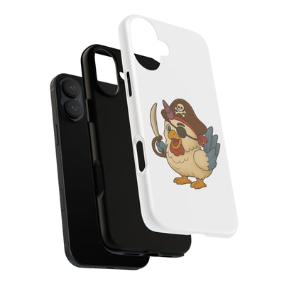 Pirate Chicken Phone Case | Fun Cartoon Cases for Kids, Unisex, Gifts for Gamers, Novelty Accessories, Adventure Theme