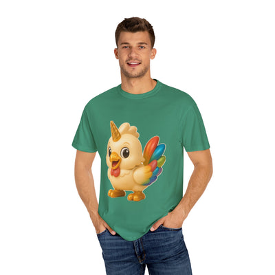 Whimsical Animal T-Shirt, Cute Unicorn Chicken Tee, Fun Gift for Kids & Adults, Casual Wear, Playful Graphic Top, Summer Apparel