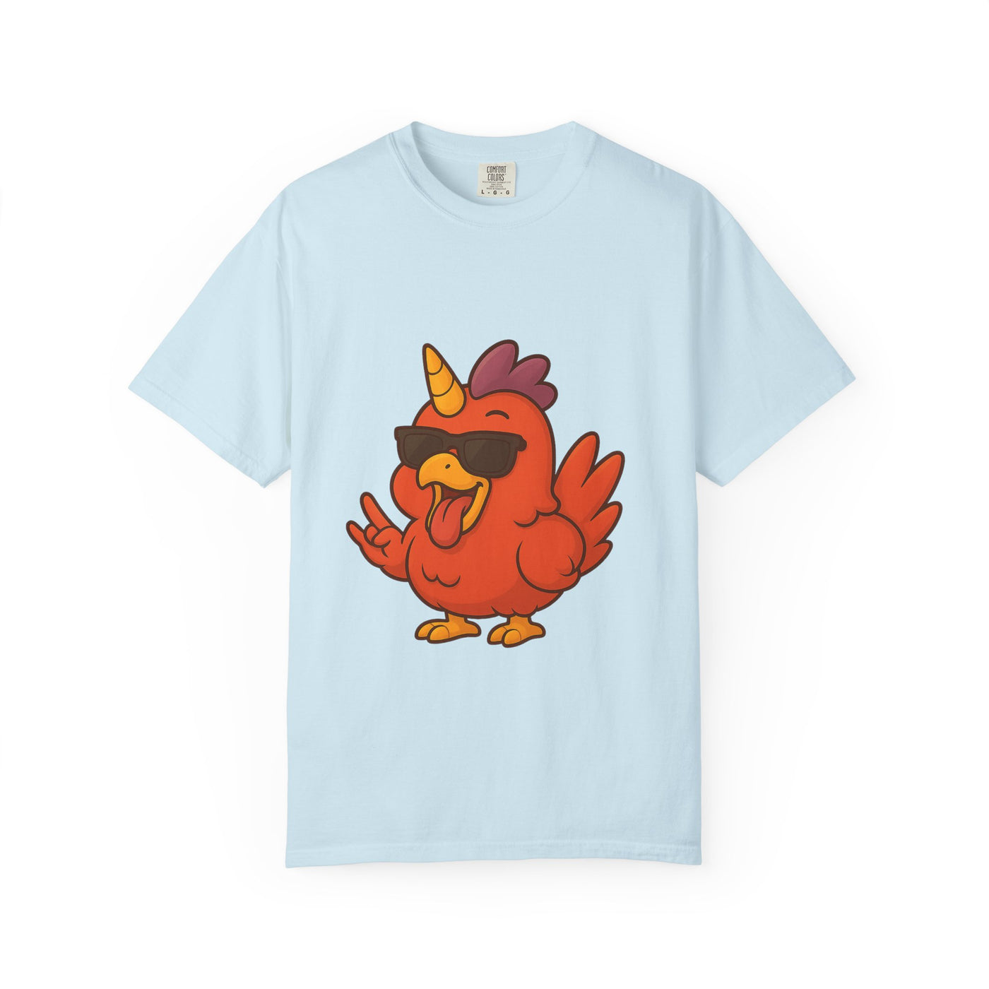 Cool Chicken Unicorn Graphic T-Shirt, Fun Tee for Animal Lovers, Summer Casual Wear, Gift for Birthdays, Festive Celebrations
