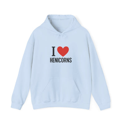 I Love Henicorns Hoodie - Fun Gift for Unicorn Lovers, Cozy Sweatshirt for Kids and Adults, Perfect for Birthdays, Holidays, and Casual Wear