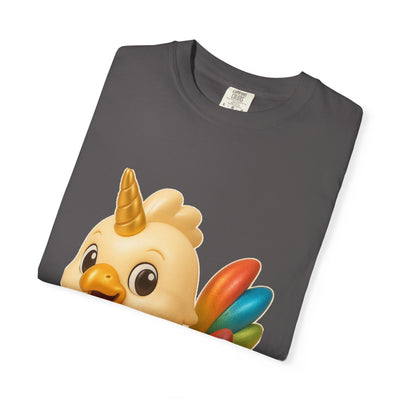 Whimsical Animal T-Shirt, Cute Unicorn Chicken Tee, Fun Gift for Kids & Adults, Casual Wear, Playful Graphic Top, Summer Apparel