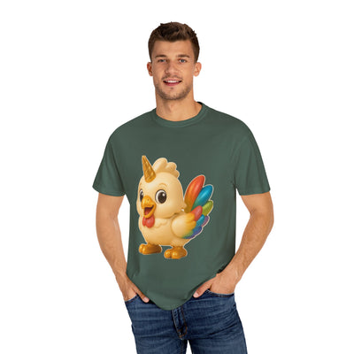 Whimsical Animal T-Shirt, Cute Unicorn Chicken Tee, Fun Gift for Kids & Adults, Casual Wear, Playful Graphic Top, Summer Apparel