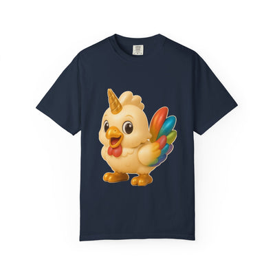 Whimsical Animal T-Shirt, Cute Unicorn Chicken Tee, Fun Gift for Kids & Adults, Casual Wear, Playful Graphic Top, Summer Apparel