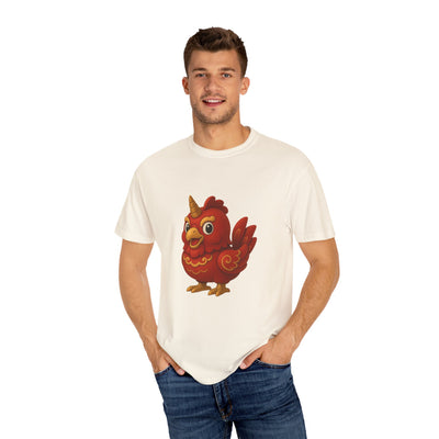 Charming Cartoon Bird Tee, Unisex T-Shirt, Cute Graphic Shirt, Fun Casual Wear, Perfect Gift for Bird Lovers