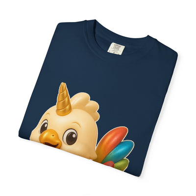 Whimsical Animal T-Shirt, Cute Unicorn Chicken Tee, Fun Gift for Kids & Adults, Casual Wear, Playful Graphic Top, Summer Apparel
