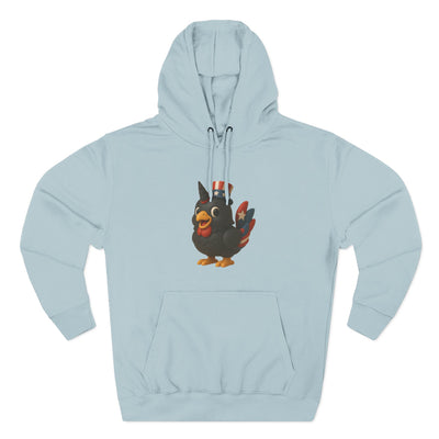 Humorous Fleece Hoodie with Quirky Chicken Design, Cozy Winter Wear, Perfect Gift for Chicken Lovers, Funny Animal Hoodie, Casual Sweatshirt