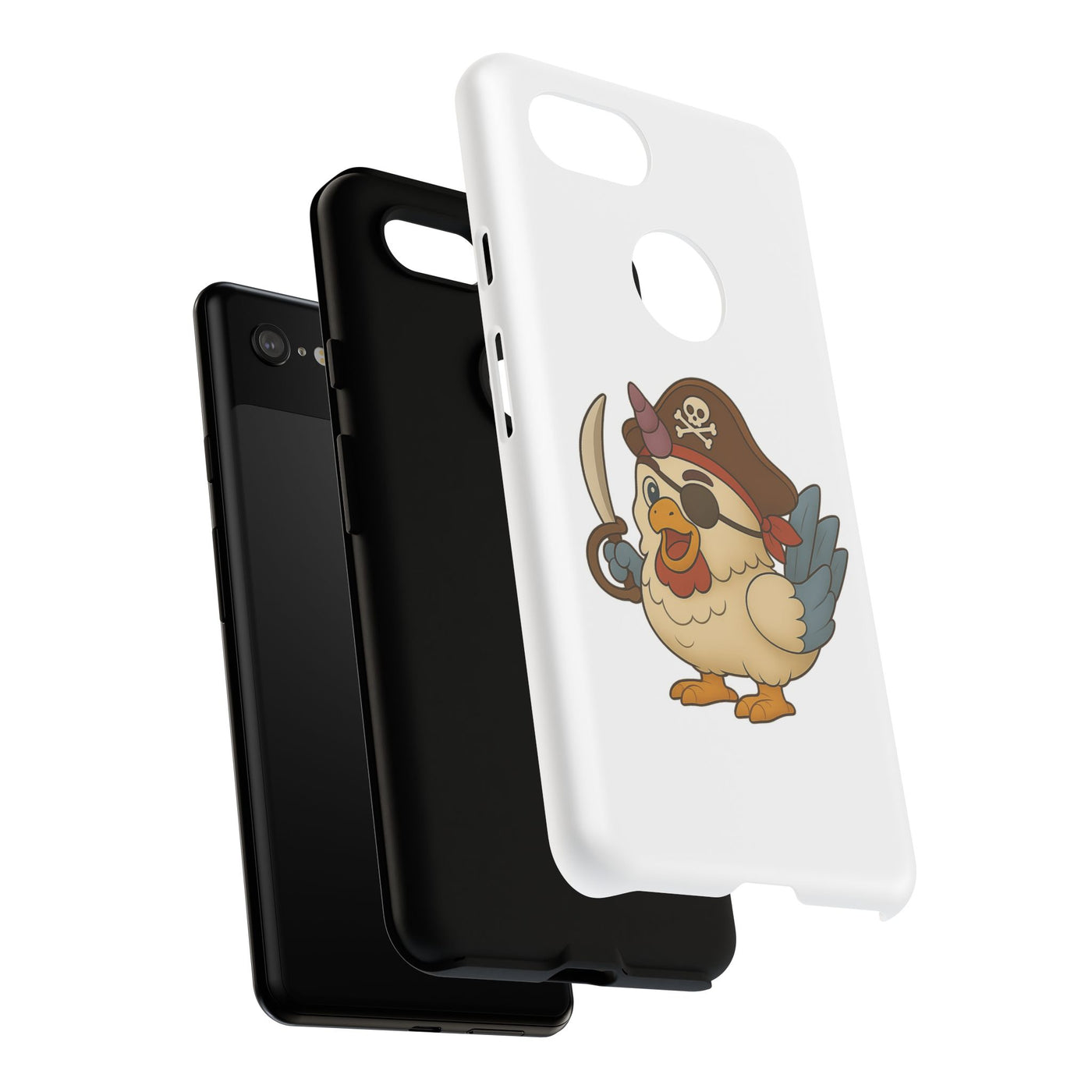 Pirate Chicken Phone Case | Fun Cartoon Cases for Kids, Unisex, Gifts for Gamers, Novelty Accessories, Adventure Theme