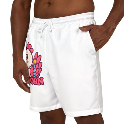 Henicorn Unisex Swim Shorts, Fun Pool Party Attire, Summer Beach Wear, Gift for Animal Lovers, Vibrant Summer Fashion