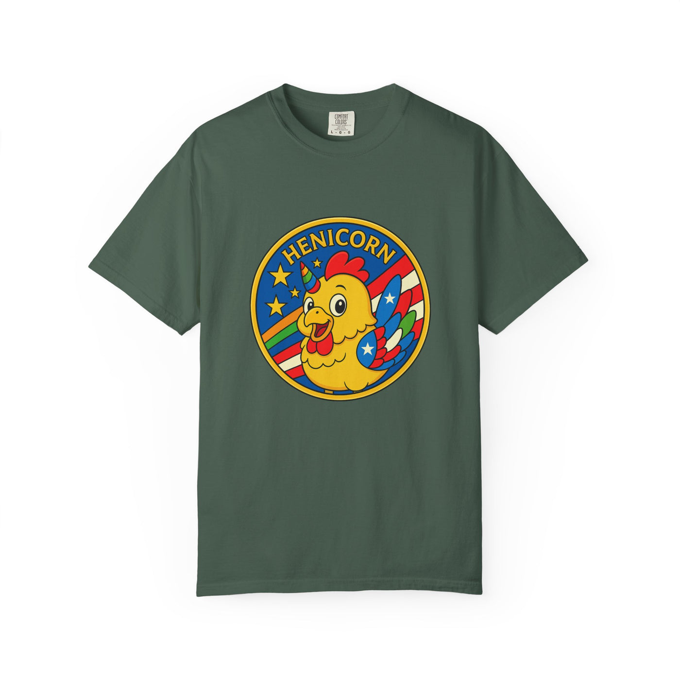 Henicorn Graphic T-Shirt, Funny Gift, Unisex Casual Tee, Quirky Apparel, Chicken Lover Shirt, Celebrate Uniqueness