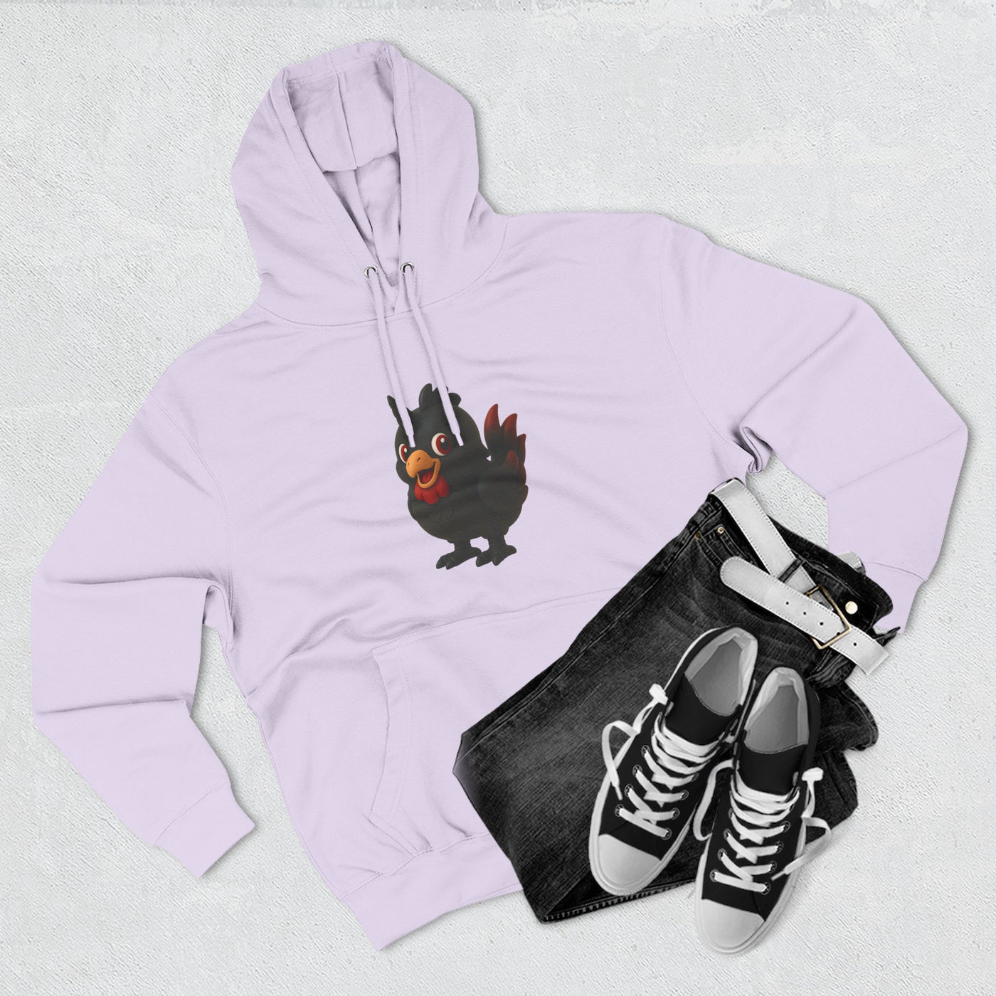 Playful Chicken Fleece Hoodie - Cozy Sweatshirt for Animal Lovers, Gift for Birthdays, Halloween, Casual Wear, Fun Style