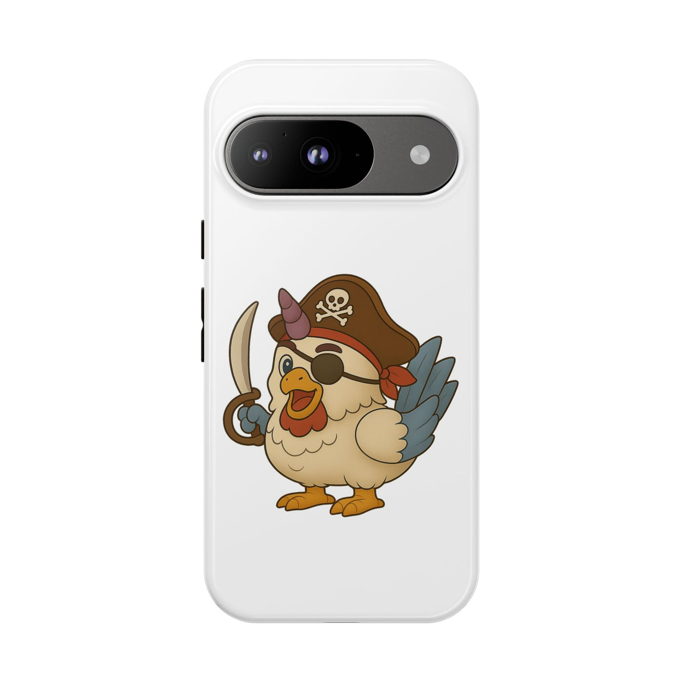 Pirate Chicken Phone Case | Fun Cartoon Cases for Kids, Unisex, Gifts for Gamers, Novelty Accessories, Adventure Theme