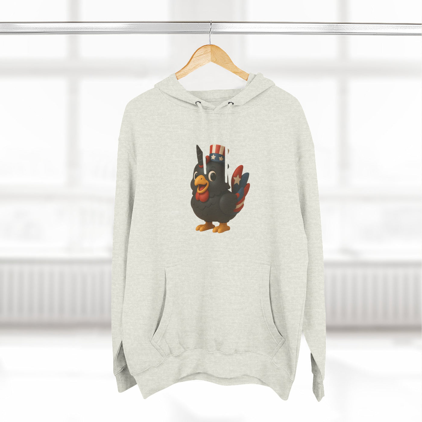 Humorous Fleece Hoodie with Quirky Chicken Design, Cozy Winter Wear, Perfect Gift for Chicken Lovers, Funny Animal Hoodie, Casual Sweatshirt