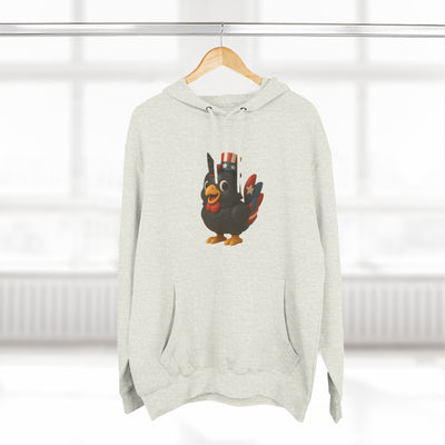 Humorous Fleece Hoodie with Quirky Chicken Design, Cozy Winter Wear, Perfect Gift for Chicken Lovers, Funny Animal Hoodie, Casual Sweatshirt