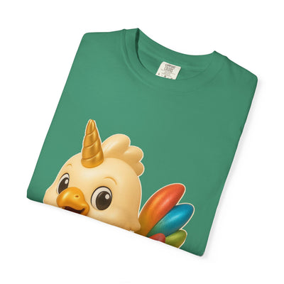 Whimsical Animal T-Shirt, Cute Unicorn Chicken Tee, Fun Gift for Kids & Adults, Casual Wear, Playful Graphic Top, Summer Apparel