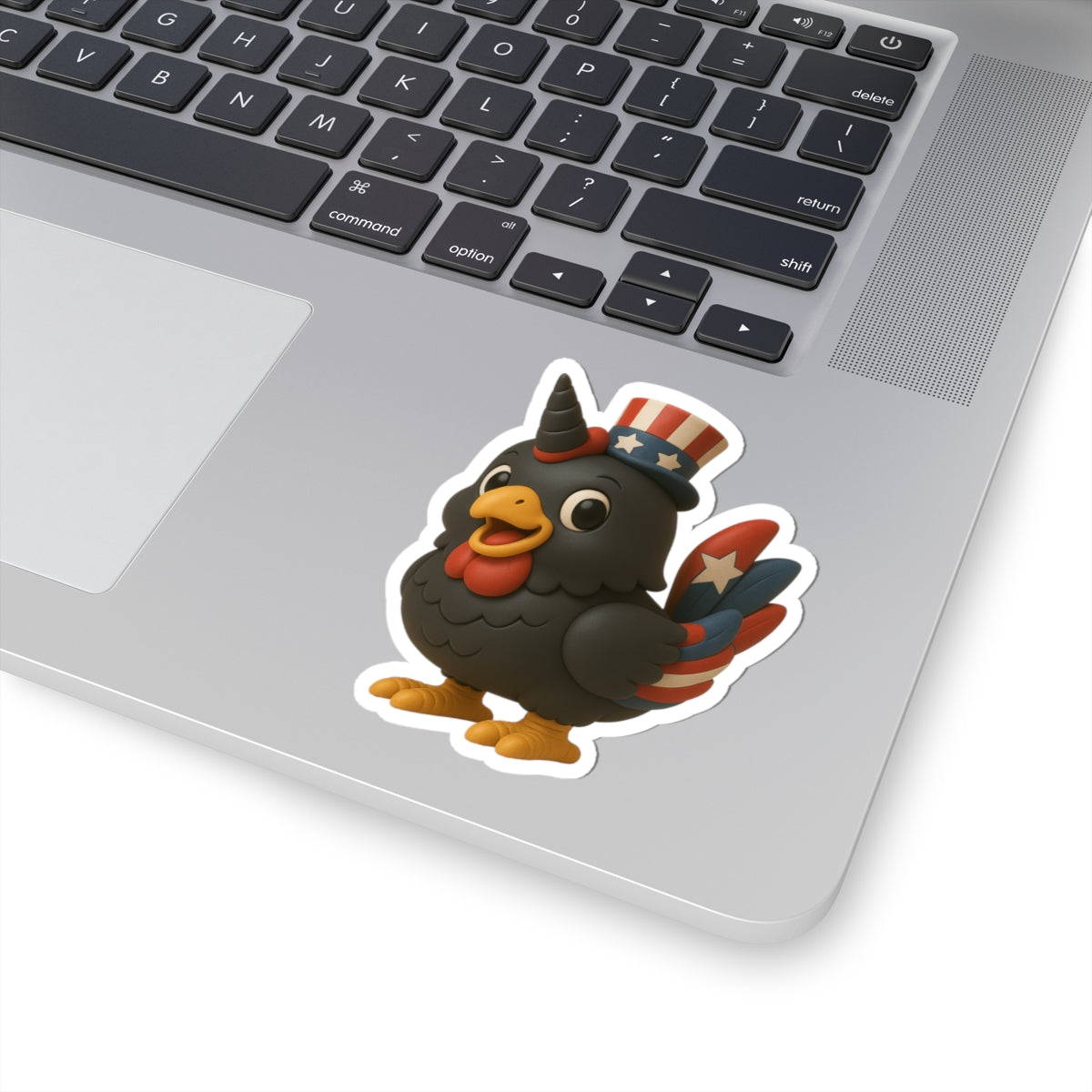 Patriotic Chicken Kiss-Cut Stickers, Fun Laptop Decals, Holiday Party Decor, Independence Day Stickers, Unique Gifts
