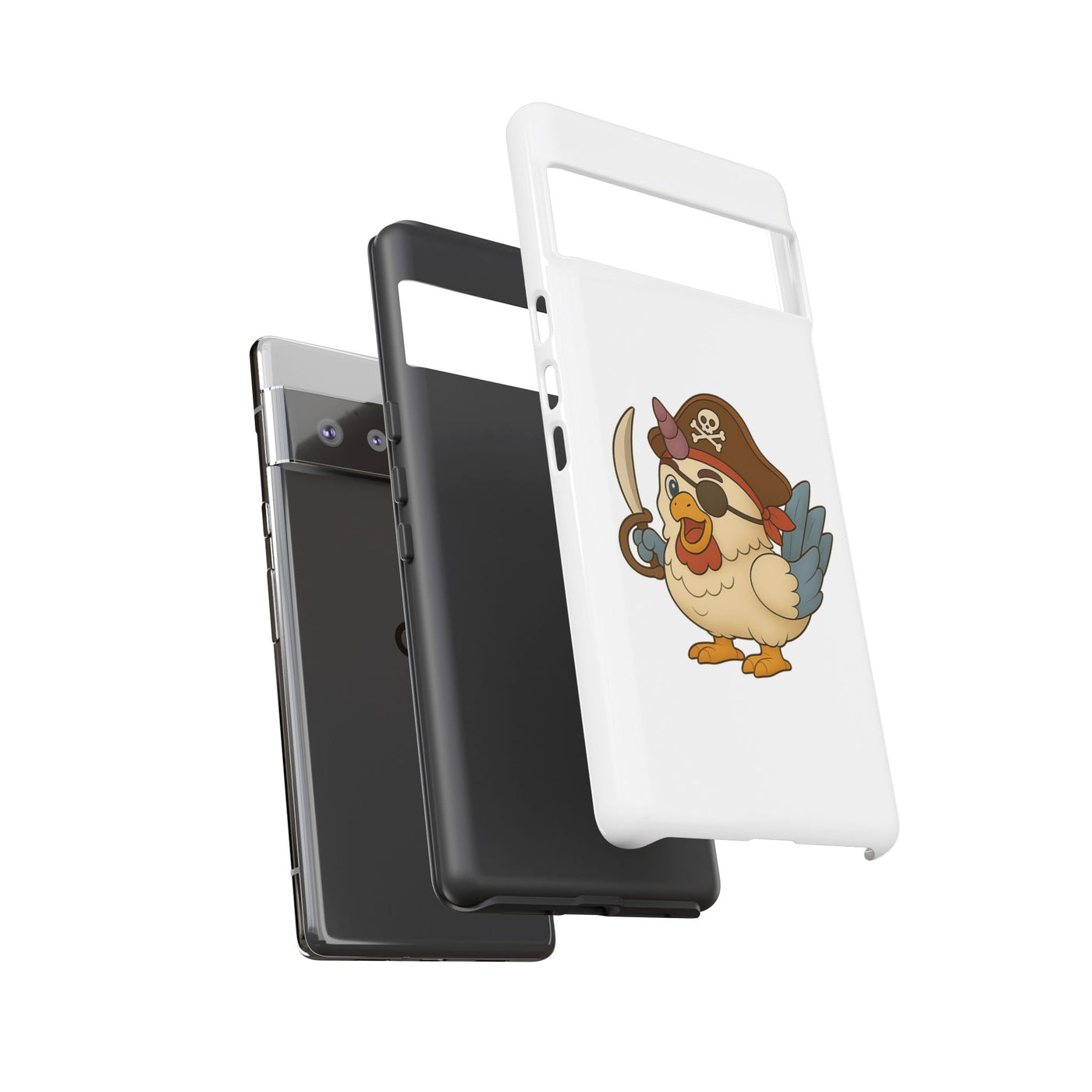 Pirate Chicken Phone Case | Fun Cartoon Cases for Kids, Unisex, Gifts for Gamers, Novelty Accessories, Adventure Theme