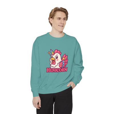 Henicorn Unisex Sweatshirt, Cute Sweater for Animal Lovers, Cozy Gift for Birthdays, Funny Chicken Apparel, Trendy Comfortable Wear