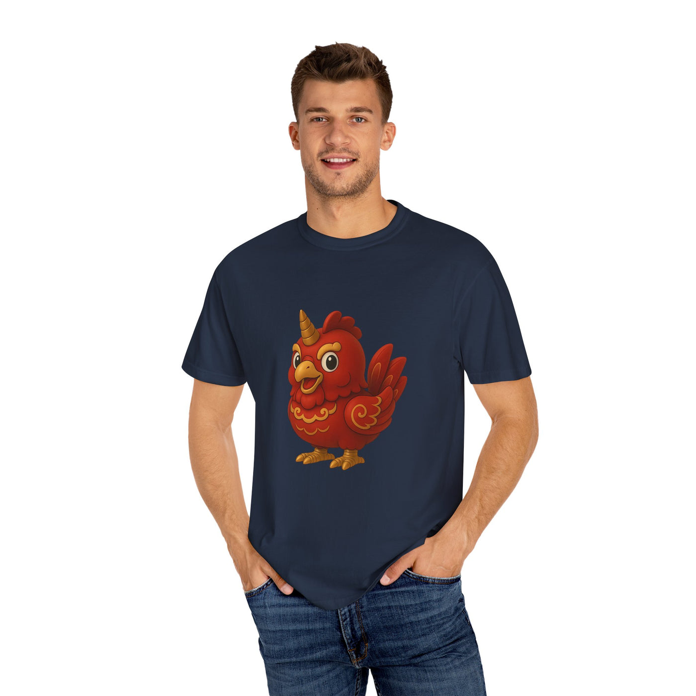Charming Cartoon Bird Tee, Unisex T-Shirt, Cute Graphic Shirt, Fun Casual Wear, Perfect Gift for Bird Lovers