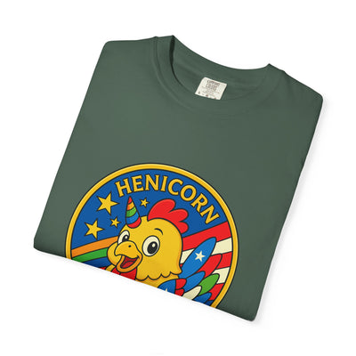 Henicorn Graphic T-Shirt, Funny Gift, Unisex Casual Tee, Quirky Apparel, Chicken Lover Shirt, Celebrate Uniqueness