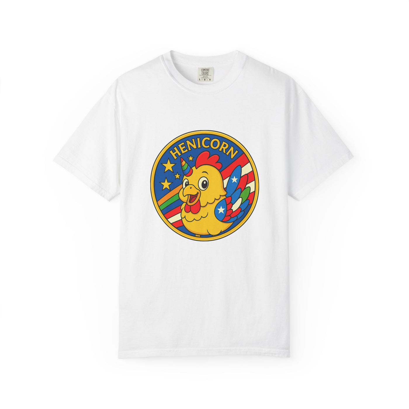 Henicorn Graphic T-Shirt, Funny Gift, Unisex Casual Tee, Quirky Apparel, Chicken Lover Shirt, Celebrate Uniqueness