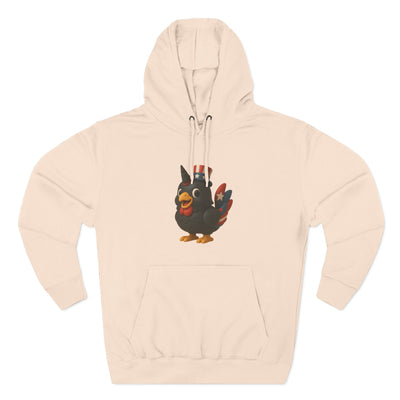 Humorous Fleece Hoodie with Quirky Chicken Design, Cozy Winter Wear, Perfect Gift for Chicken Lovers, Funny Animal Hoodie, Casual Sweatshirt