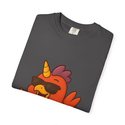 Cool Chicken Unicorn Graphic T-Shirt, Fun Tee for Animal Lovers, Summer Casual Wear, Gift for Birthdays, Festive Celebrations