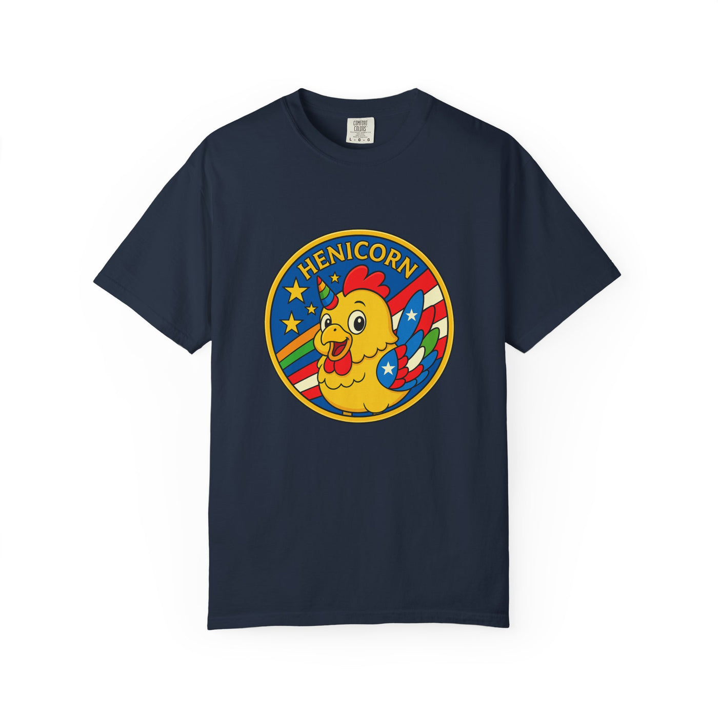 Henicorn Graphic T-Shirt, Funny Gift, Unisex Casual Tee, Quirky Apparel, Chicken Lover Shirt, Celebrate Uniqueness