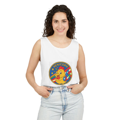 Henicorn Unisex Tank Top - Fun Graphic Tee for Summer, Gifts for Chicken Lovers, Festival Wear, Casual Wear, Unique Fashion