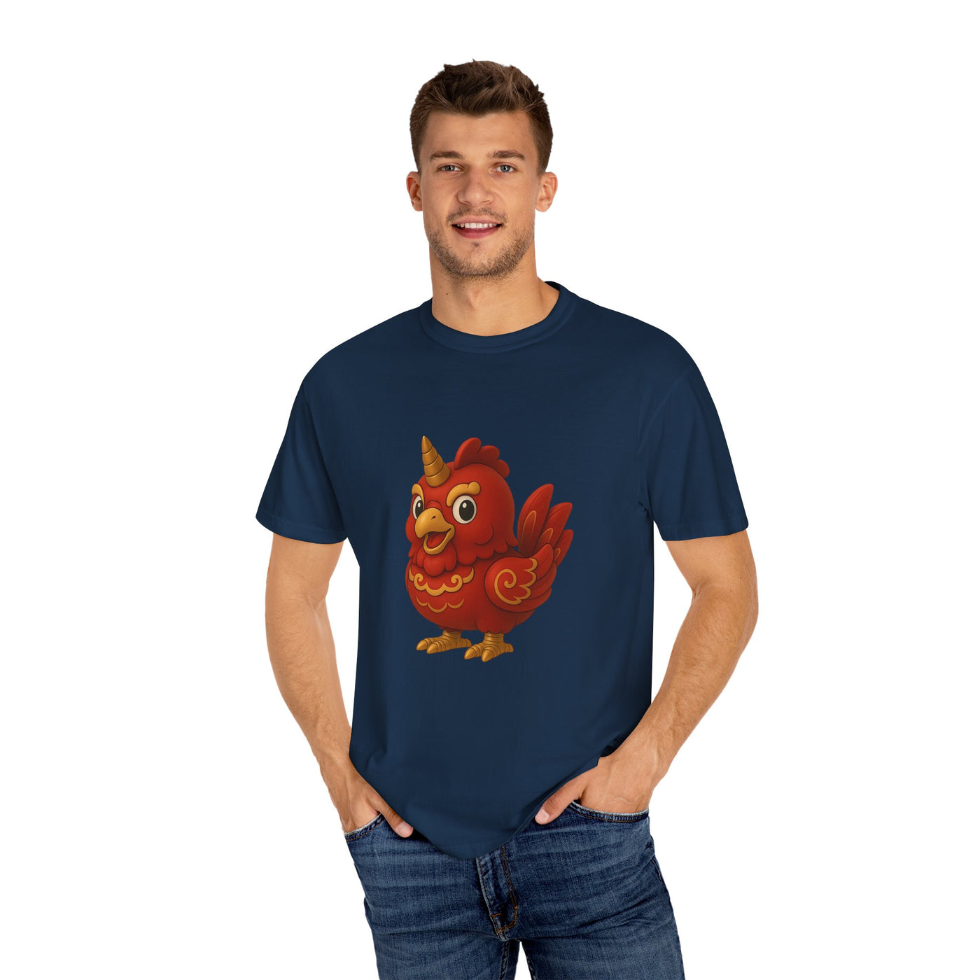 Charming Cartoon Bird Tee, Unisex T-Shirt, Cute Graphic Shirt, Fun Casual Wear, Perfect Gift for Bird Lovers