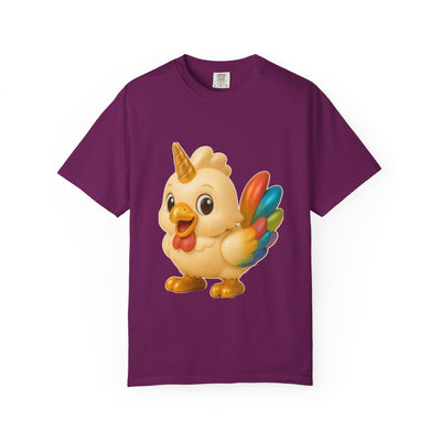 Whimsical Animal T-Shirt, Cute Unicorn Chicken Tee, Fun Gift for Kids & Adults, Casual Wear, Playful Graphic Top, Summer Apparel