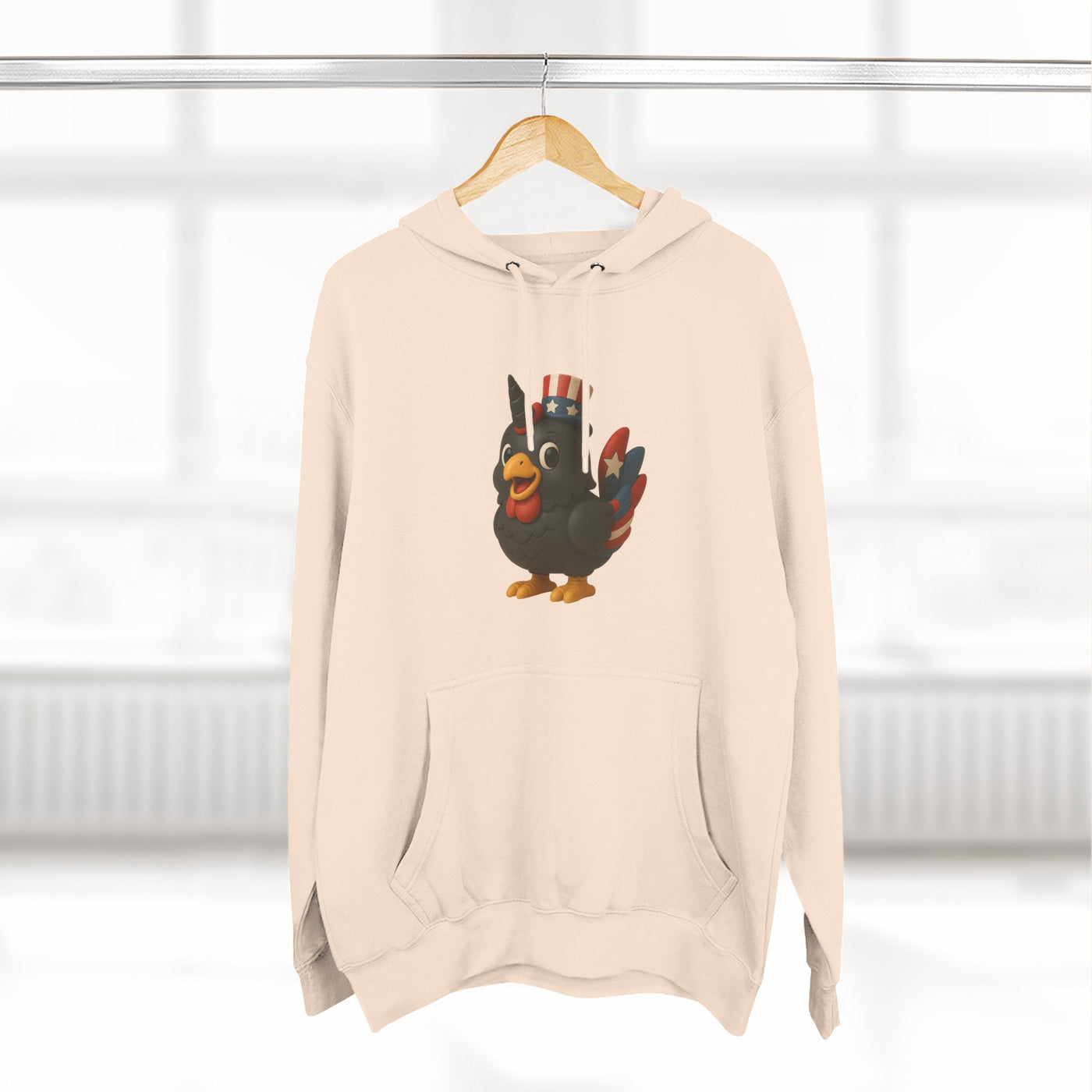Humorous Fleece Hoodie with Quirky Chicken Design, Cozy Winter Wear, Perfect Gift for Chicken Lovers, Funny Animal Hoodie, Casual Sweatshirt