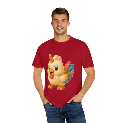 Whimsical Animal T-Shirt, Cute Unicorn Chicken Tee, Fun Gift for Kids & Adults, Casual Wear, Playful Graphic Top, Summer Apparel