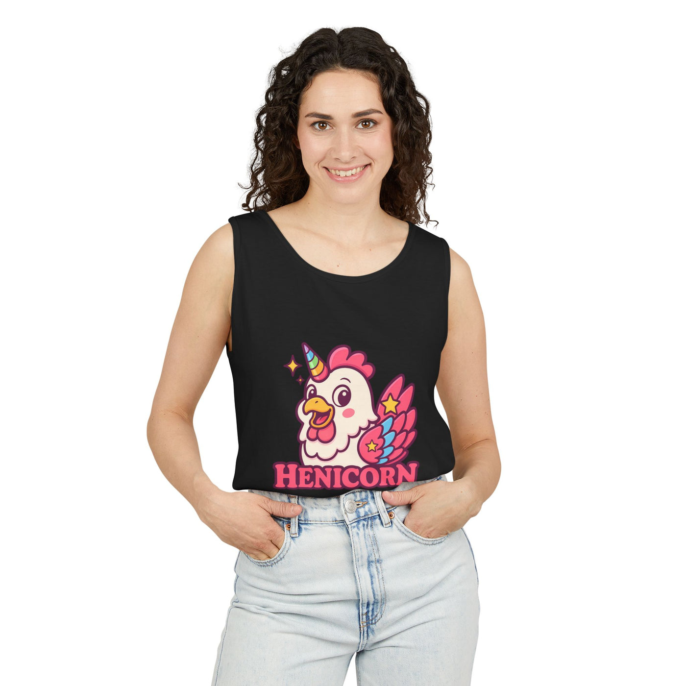 Henicorn Unisex Tank Top, Cute Animal Shirt, Funny Gift, Summer Fashion, Animal Lover Gift