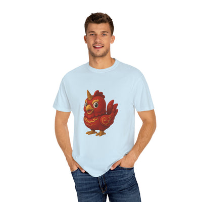 Charming Cartoon Bird Tee, Unisex T-Shirt, Cute Graphic Shirt, Fun Casual Wear, Perfect Gift for Bird Lovers