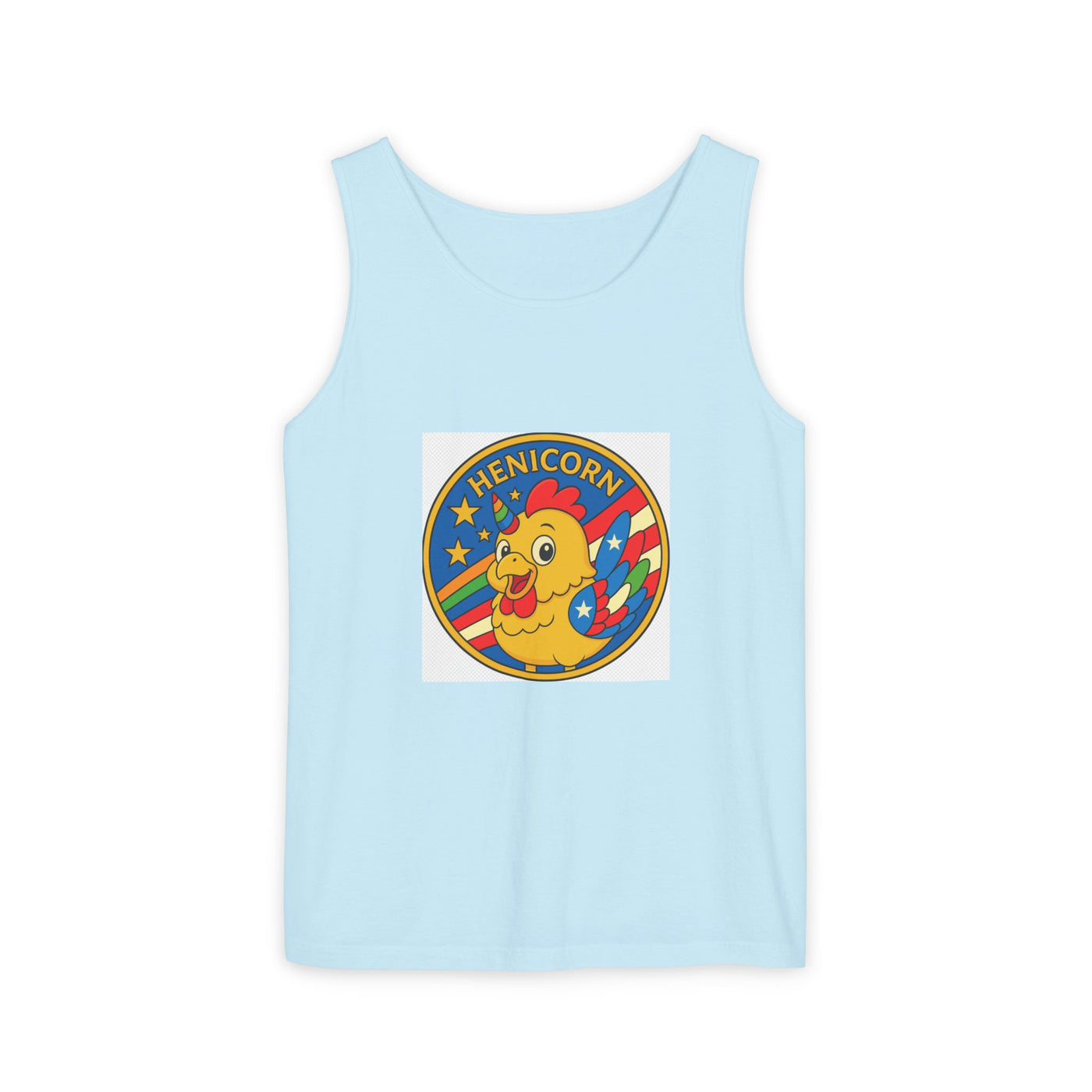 Henicorn Unisex Tank Top - Fun Graphic Tee for Summer, Gifts for Chicken Lovers, Festival Wear, Casual Wear, Unique Fashion
