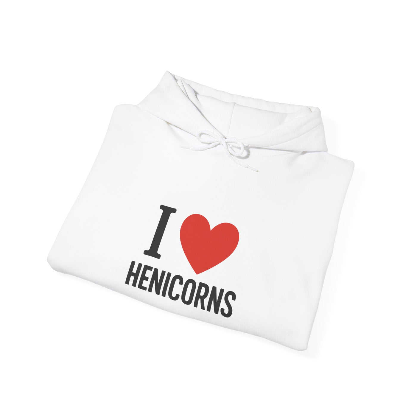 I Love Henicorns Hoodie - Fun Gift for Unicorn Lovers, Cozy Sweatshirt for Kids and Adults, Perfect for Birthdays, Holidays, and Casual Wear