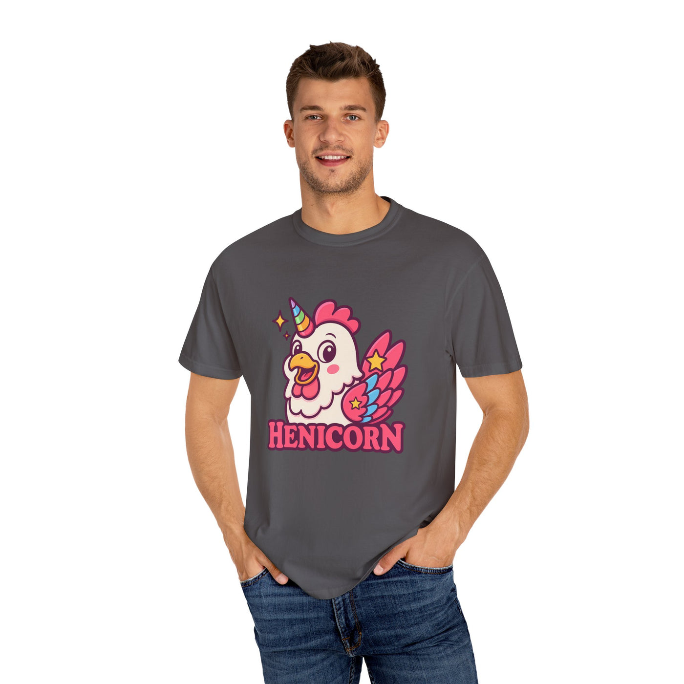 Cute Henicorn Unisex T-Shirt | Fun Gift for Unicorn Lovers, Animal Lovers, Quirky Tee, Casual Wear, Birthday Gift