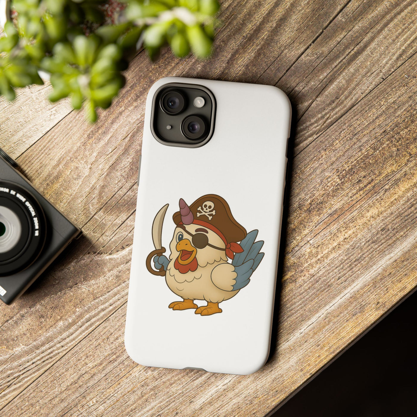 Pirate Chicken Phone Case | Fun Cartoon Cases for Kids, Unisex, Gifts for Gamers, Novelty Accessories, Adventure Theme