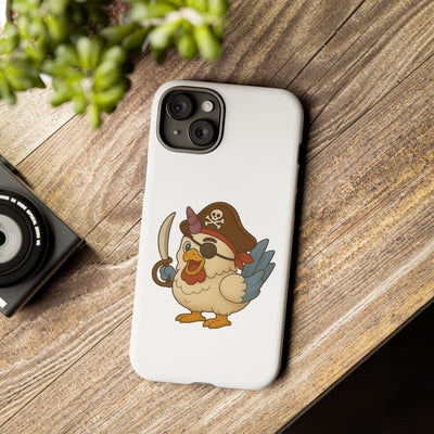Pirate Chicken Phone Case | Fun Cartoon Cases for Kids, Unisex, Gifts for Gamers, Novelty Accessories, Adventure Theme