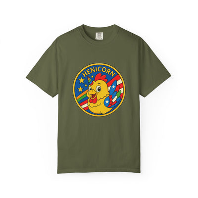 Henicorn Graphic T-Shirt, Funny Gift, Unisex Casual Tee, Quirky Apparel, Chicken Lover Shirt, Celebrate Uniqueness