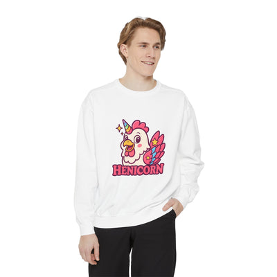 Henicorn Unisex Sweatshirt, Cute Sweater for Animal Lovers, Cozy Gift for Birthdays, Funny Chicken Apparel, Trendy Comfortable Wear